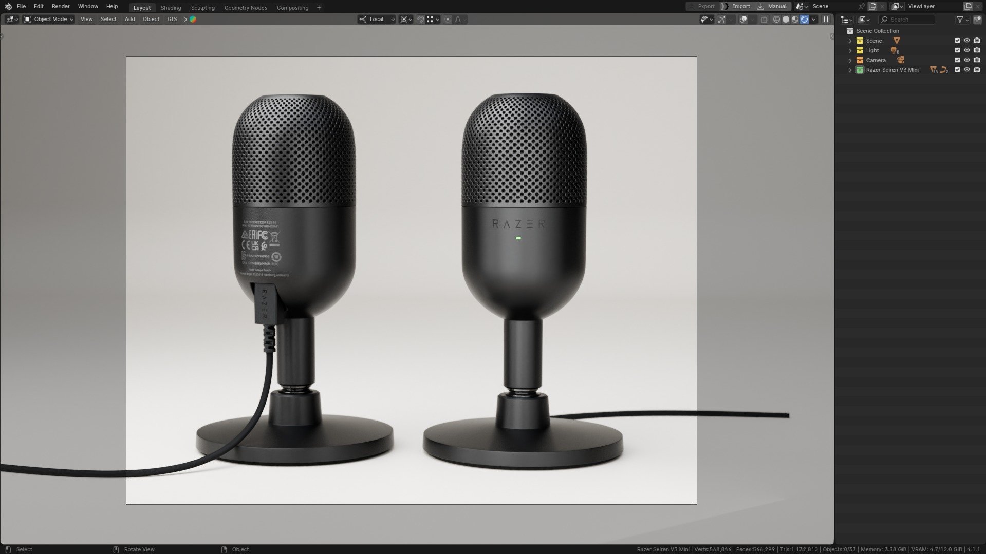 Razer Seiren V3 Mini 3D model_6