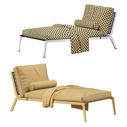 Chaiselongue Flexform Happy 3D model 5