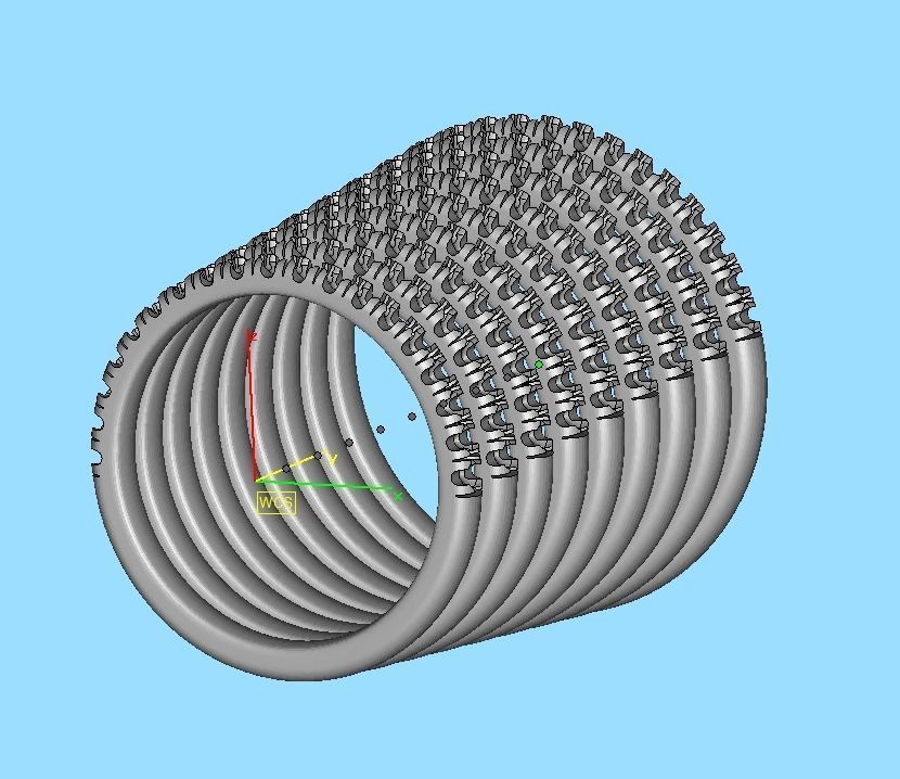 French Pave Half Eternity Diamond Stackable Band ring 19 stones 3D print model_48