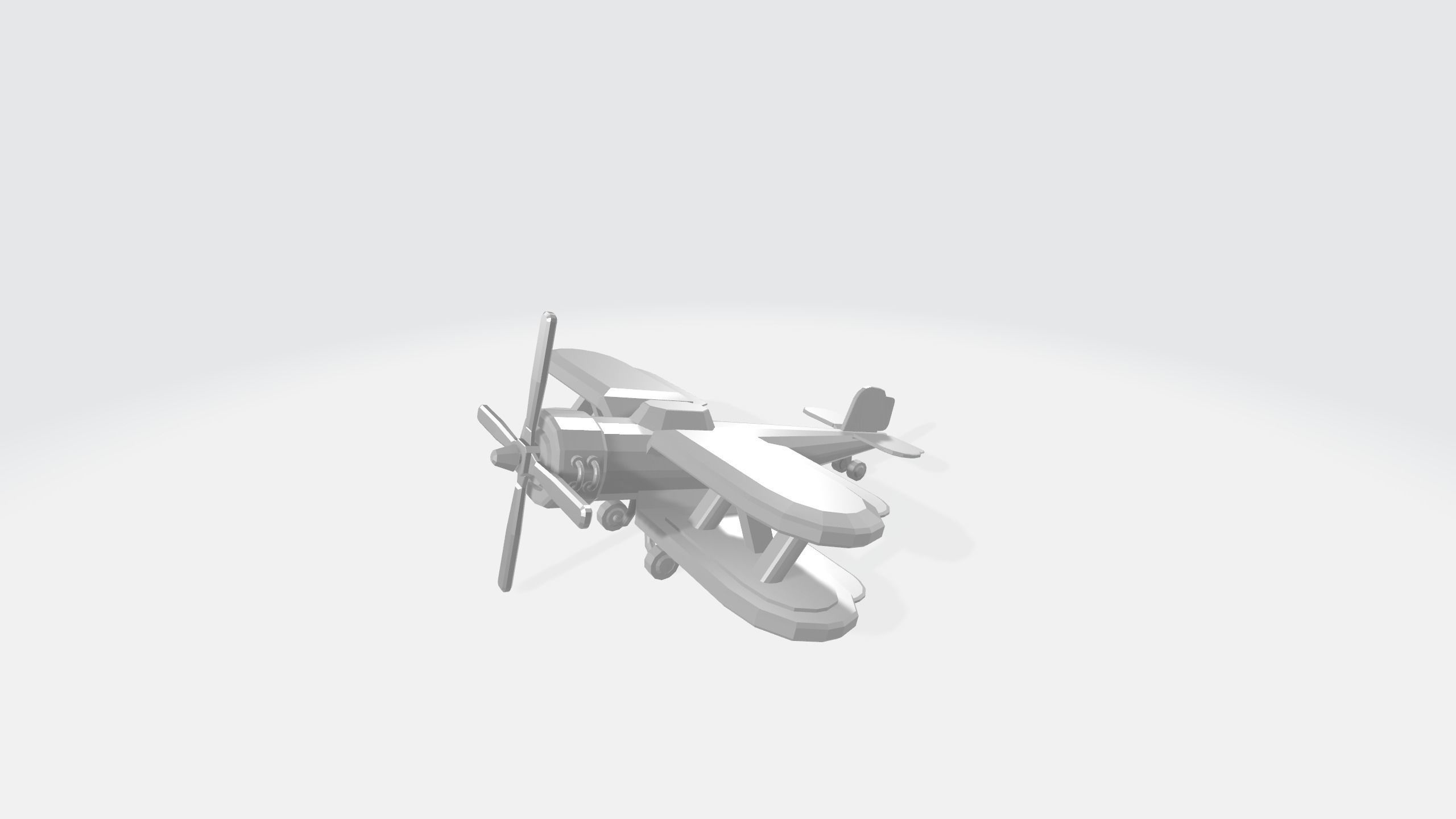 3D model Vintage propeller plane VR / AR / low-poly | CGTrader