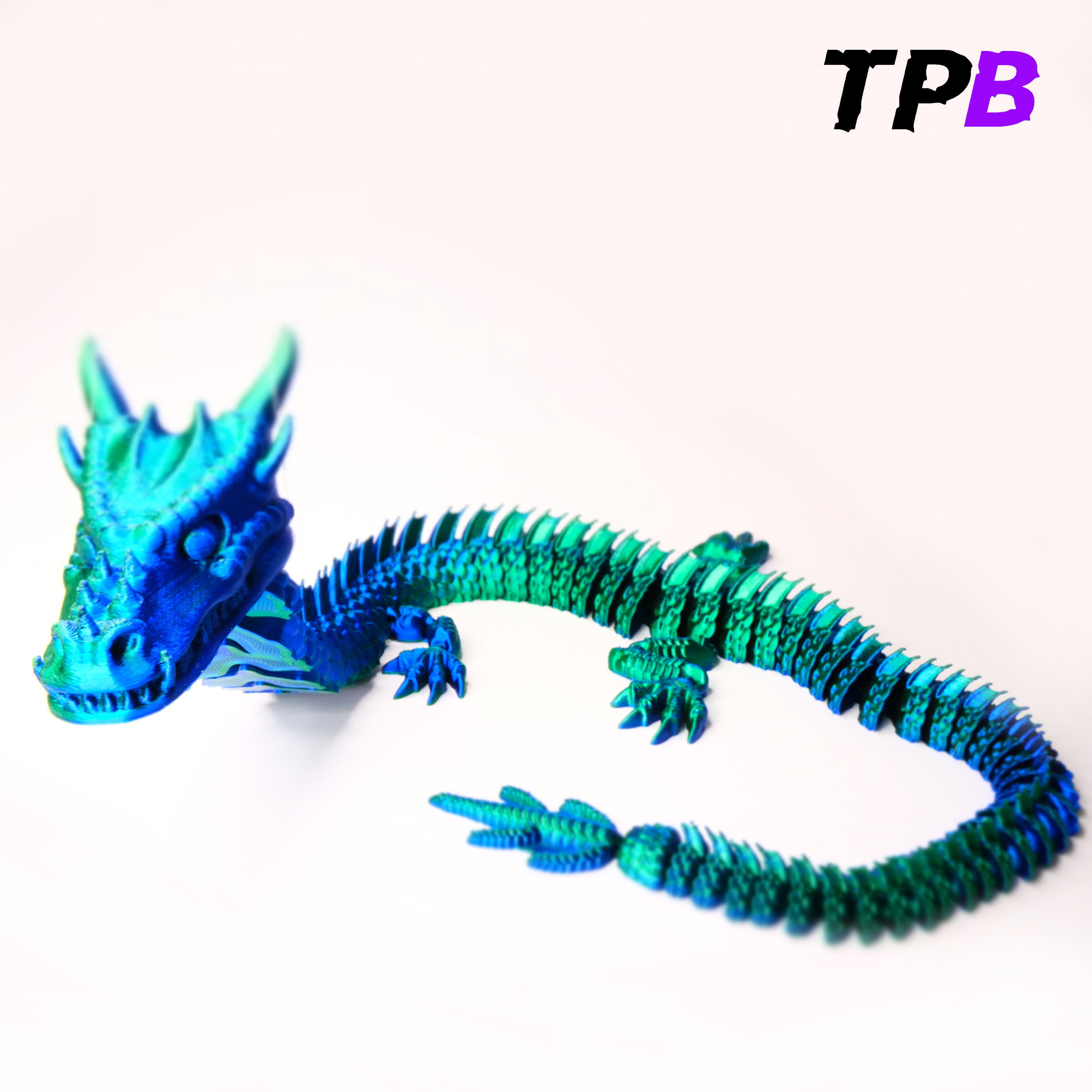 Ice Dragon - Print-in-Place 3D print model_3