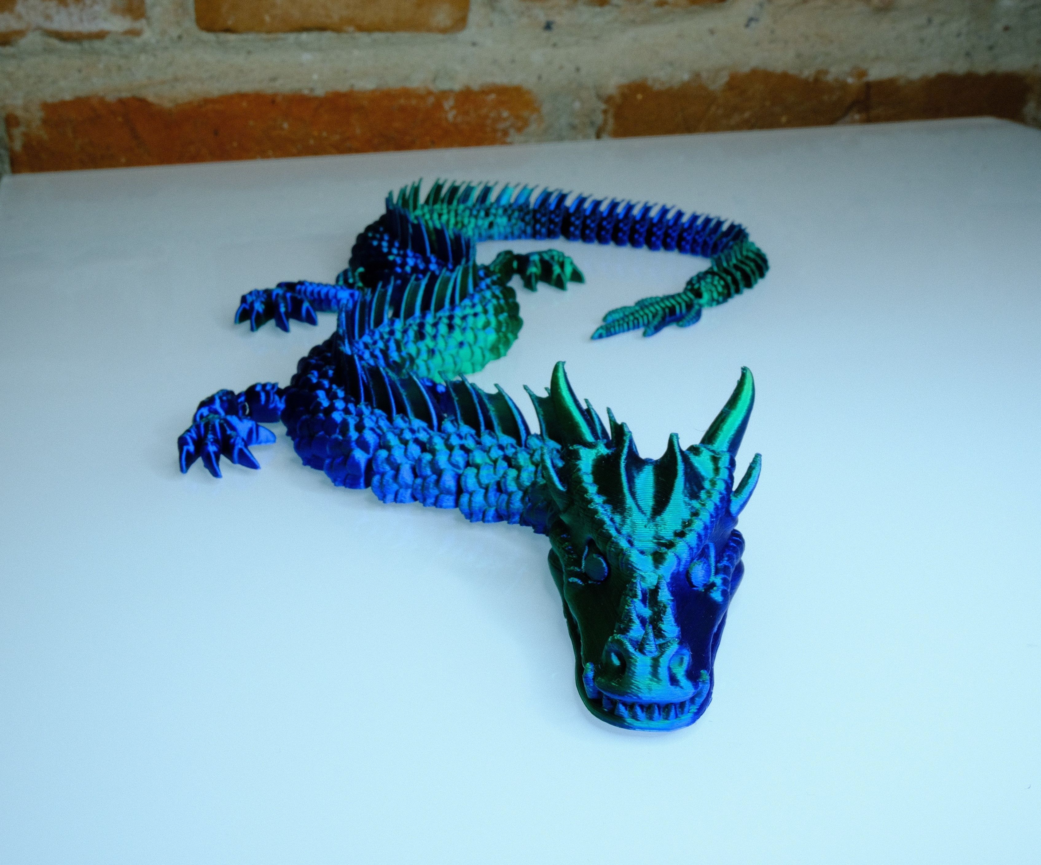 Ice Dragon - Print-in-Place 3D print model_2