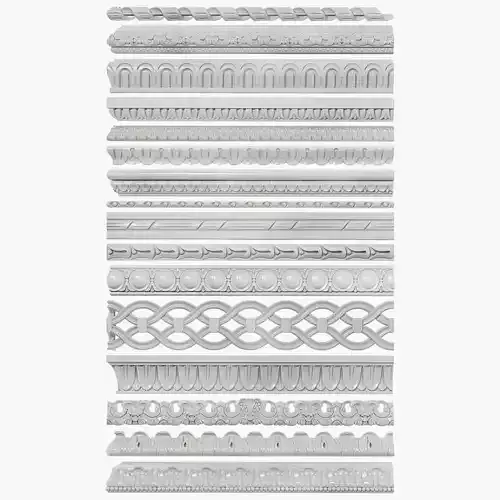 Collection of 16 classic moldings Part 1 3D model