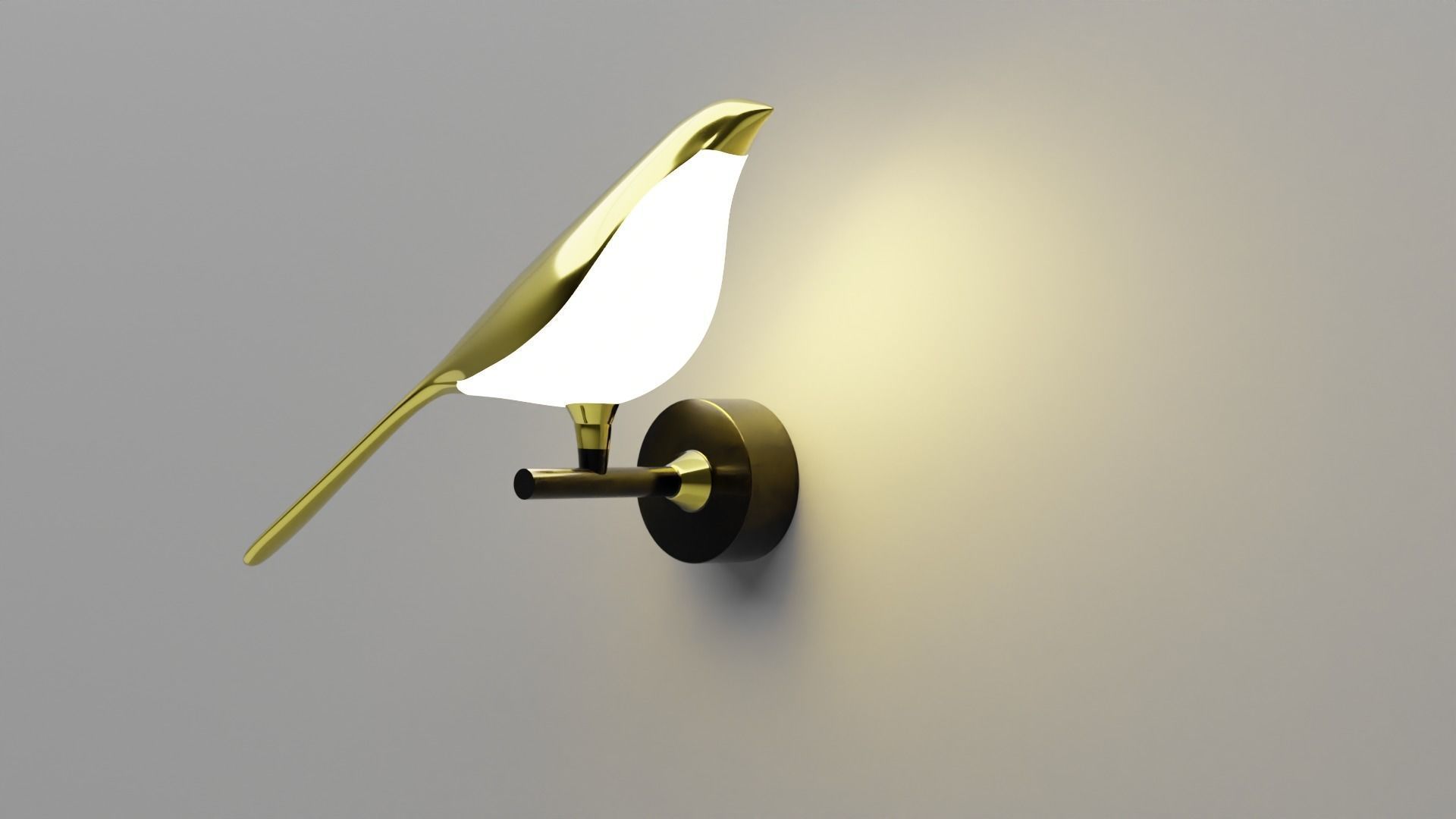 Birdy led lamp 3D model_2