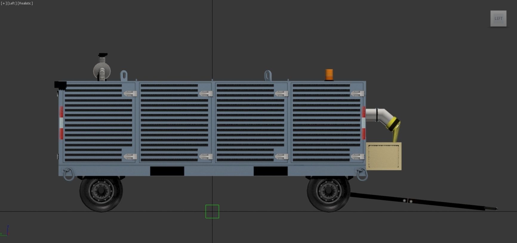 Air Starter Ground Support Unit Low Poly Low-poly 3D model_8