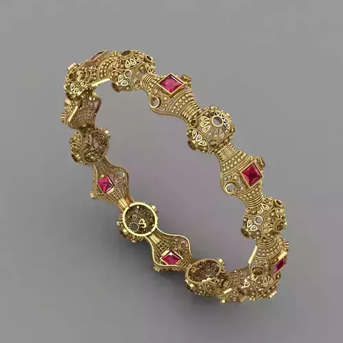 Traditional indian Banle for Women 3D print model