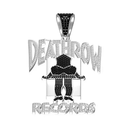 Deathrow Records Custom Letter Diamond Pendant