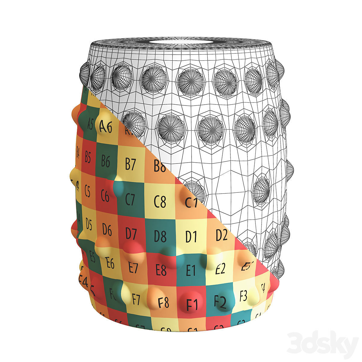 EZRA bubble stool Free low-poly 3D model_1