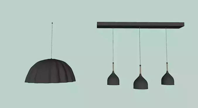 Pendant Light Low-poly 3D model