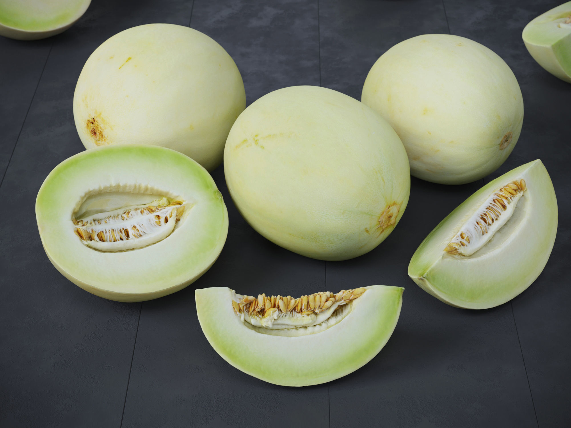 Honeydew Melon Low-poly 3D model_4