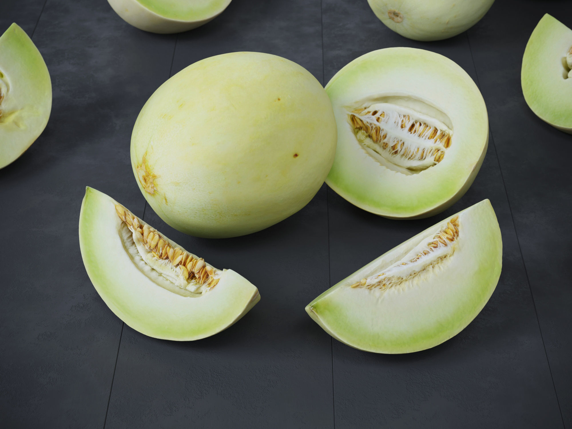 Honeydew Melon Low-poly 3D model_1