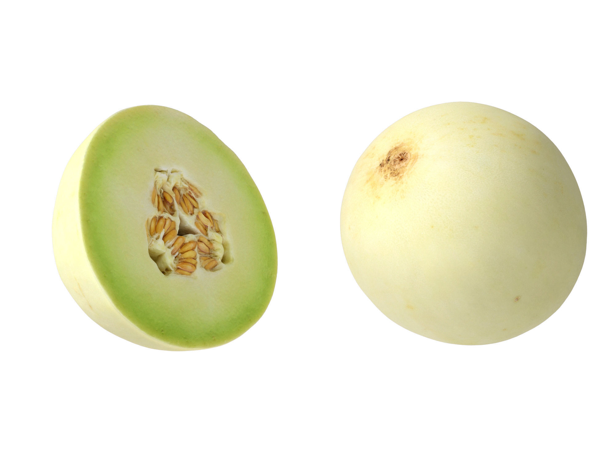 Honeydew Melon Low-poly 3D model_11