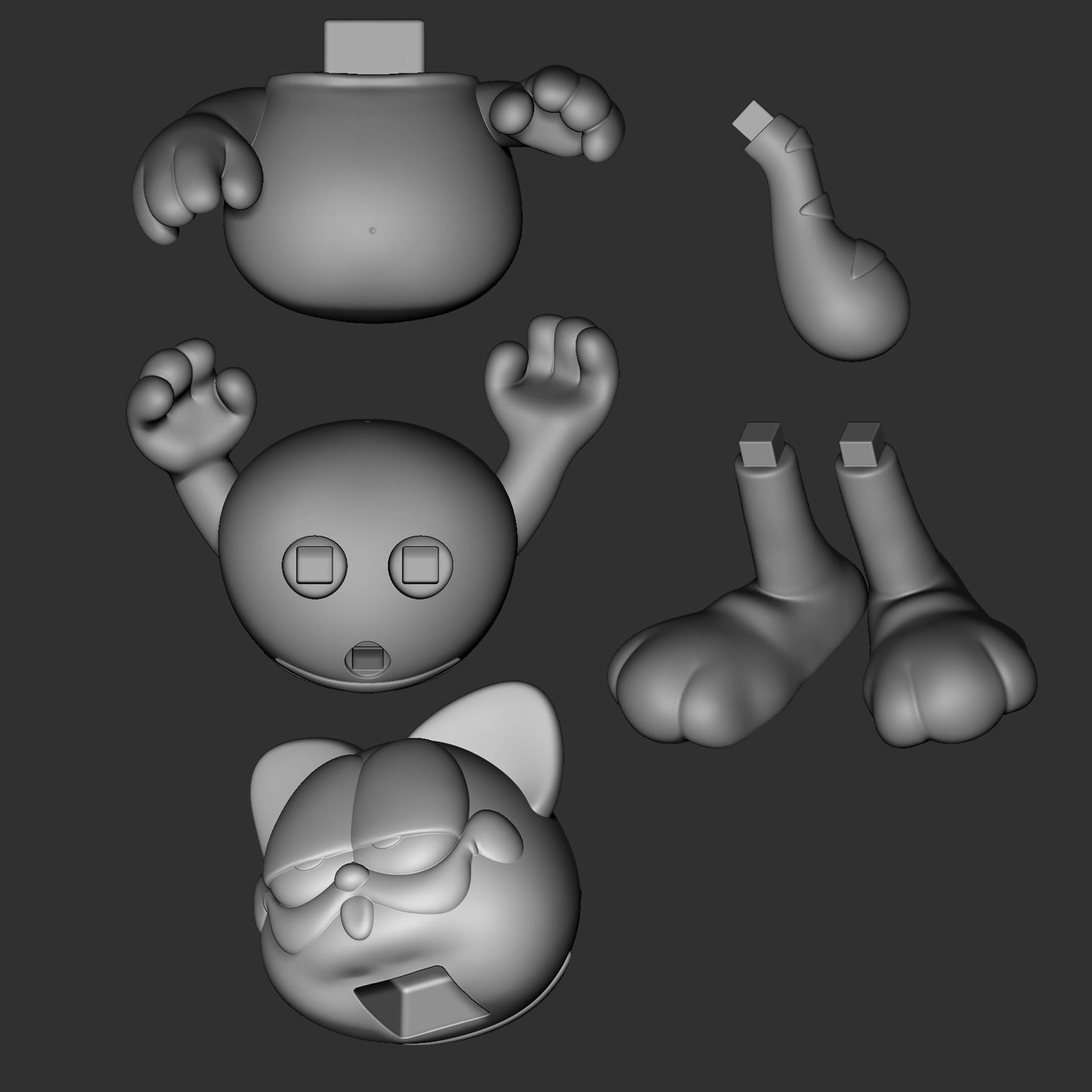 Garfield 3D Print Model 3D print model_10