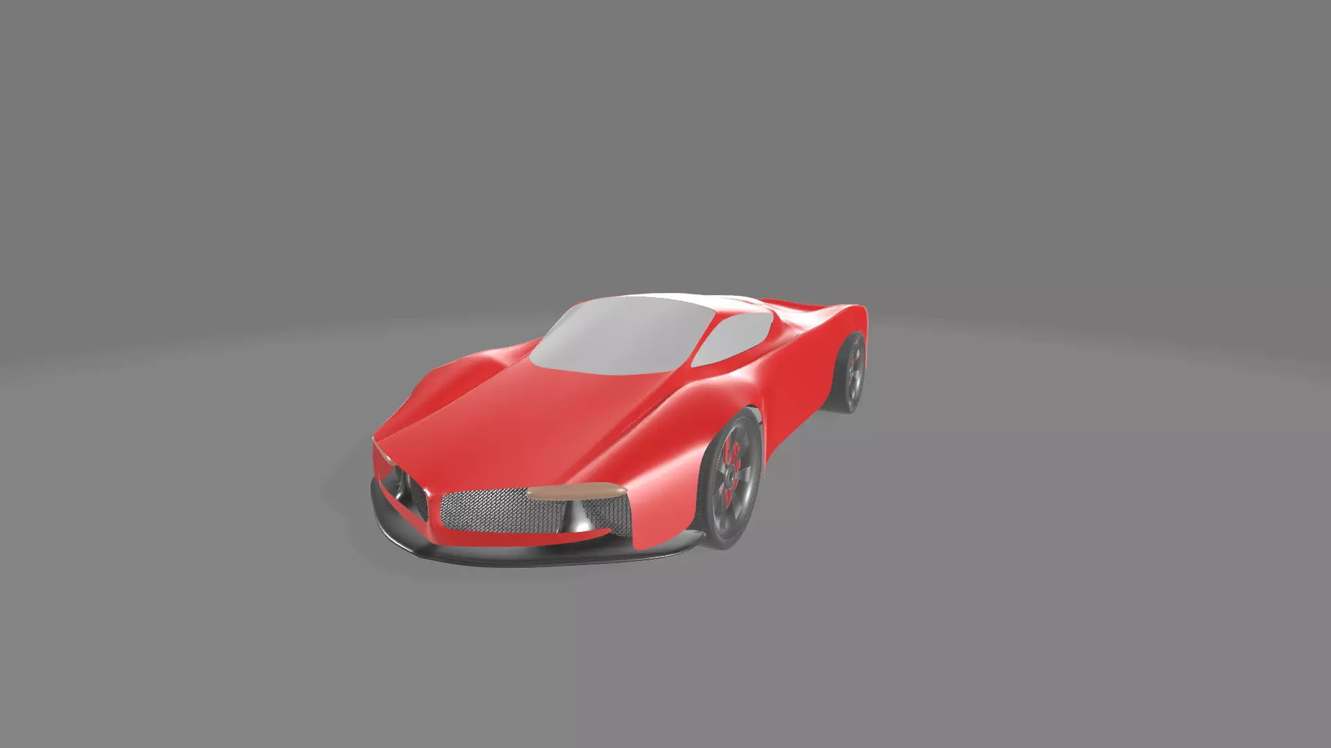 Supercar Low-poly 3D model_0