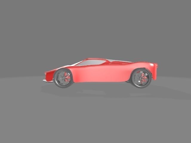 Supercar Low-poly 3D model_6