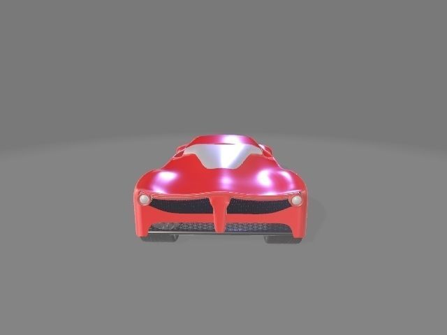 Supercar Low-poly 3D model_7