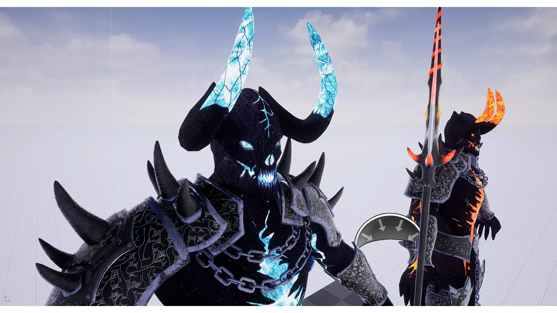 Obsidian Demon Low-poly 3D model_0