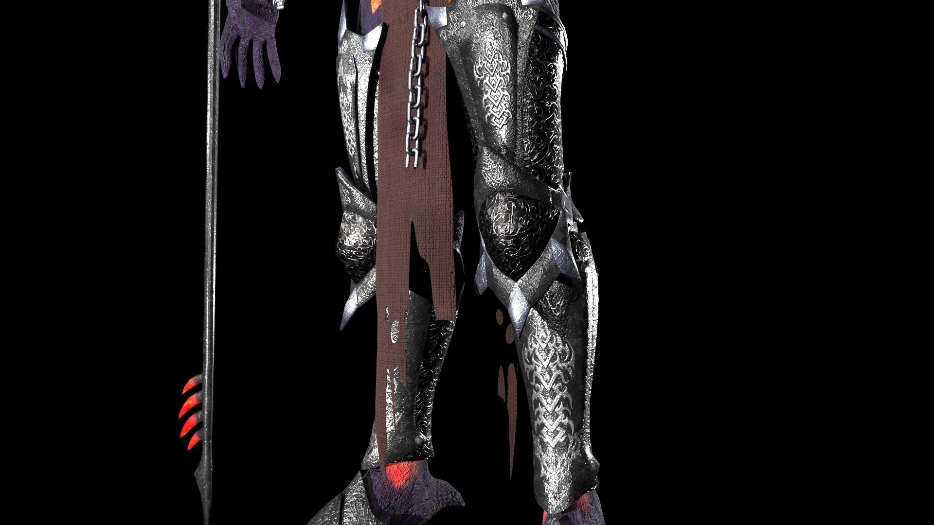 Obsidian Demon Low-poly 3D model_9