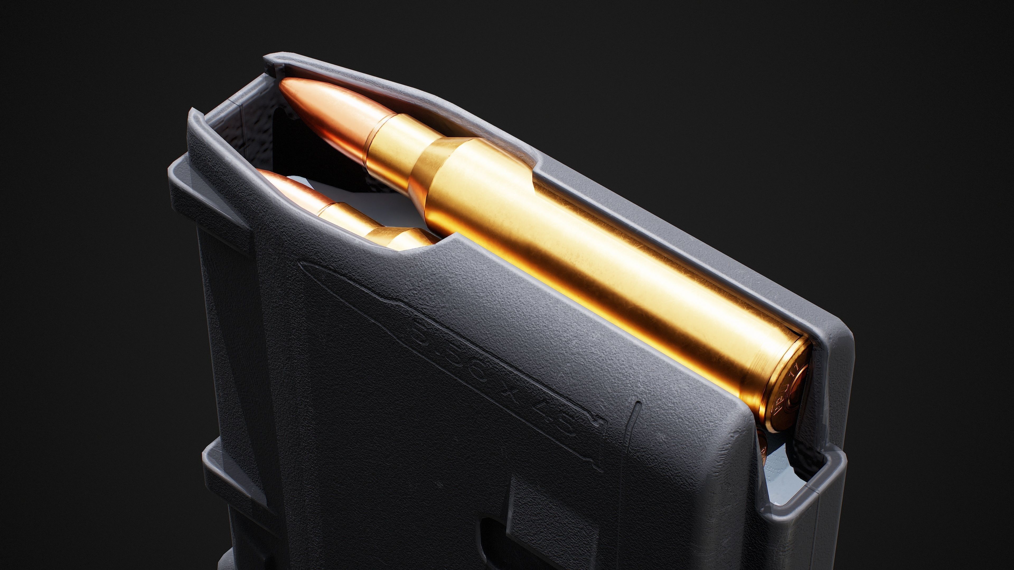 Magpul Pmag Magazine For AR-M4  Low-poly 3D model_9