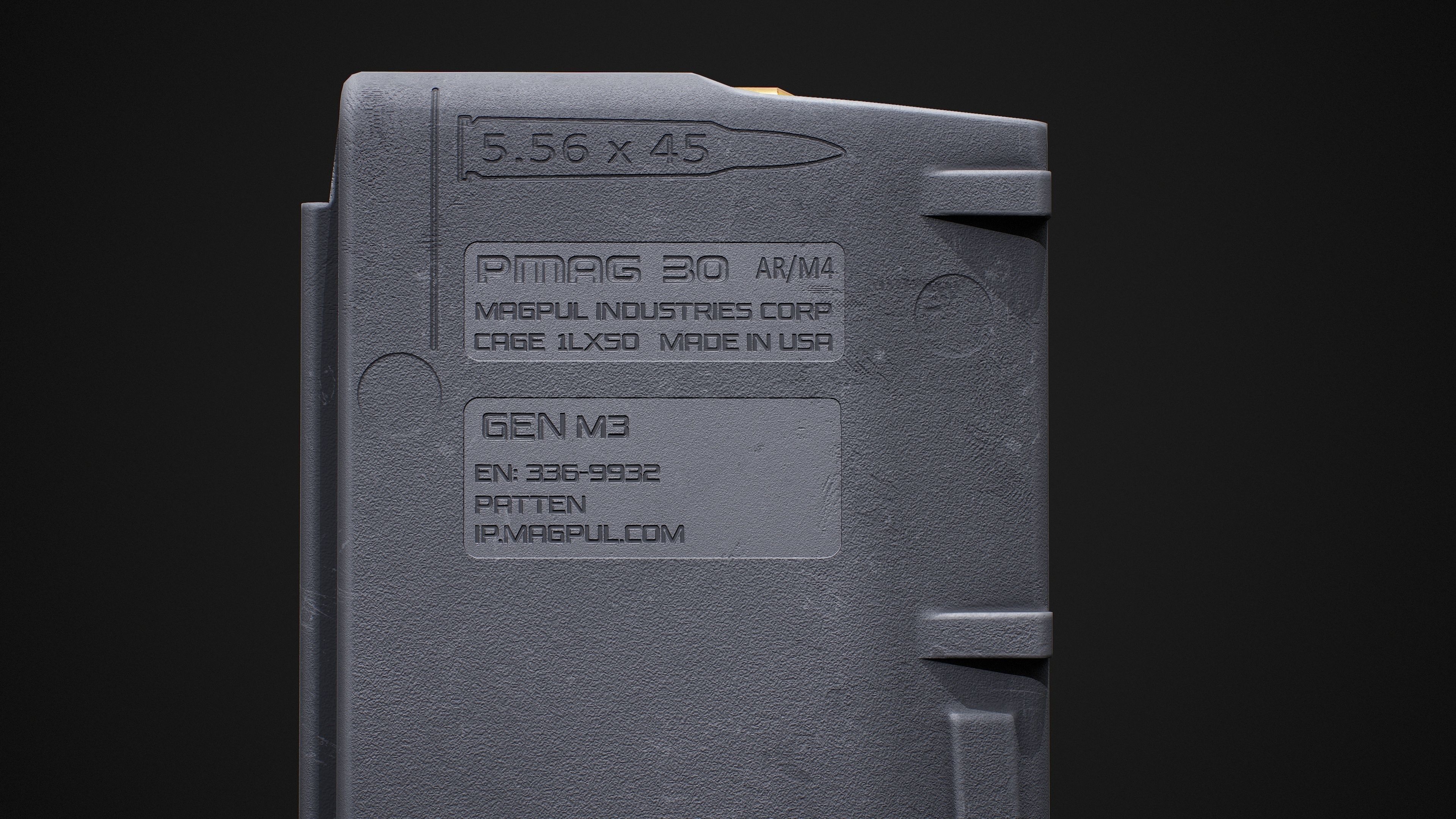 Magpul Pmag Magazine For AR-M4  Low-poly 3D model_7