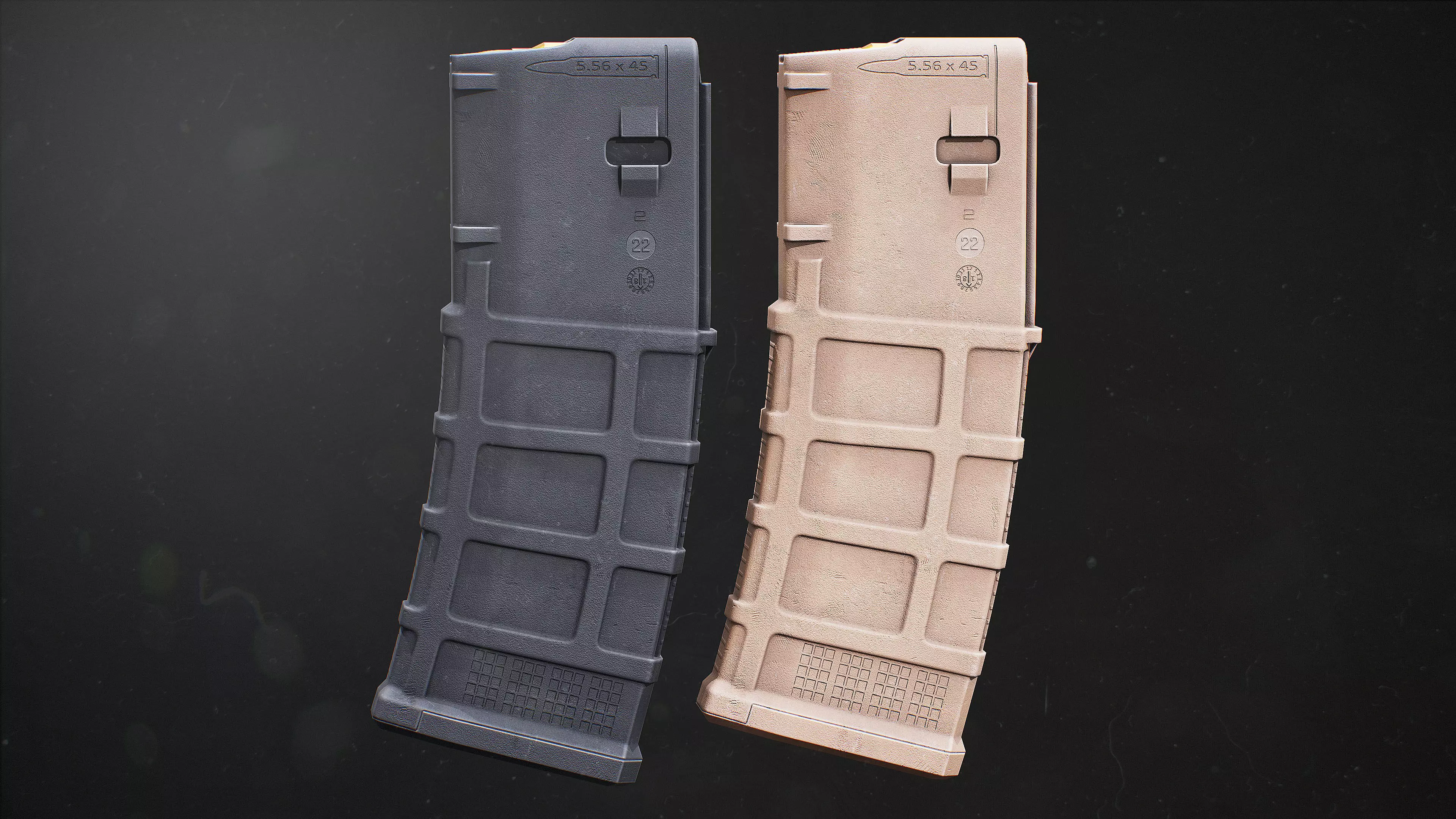 Magpul Pmag Magazine For AR-M4  Low-poly 3D model_0