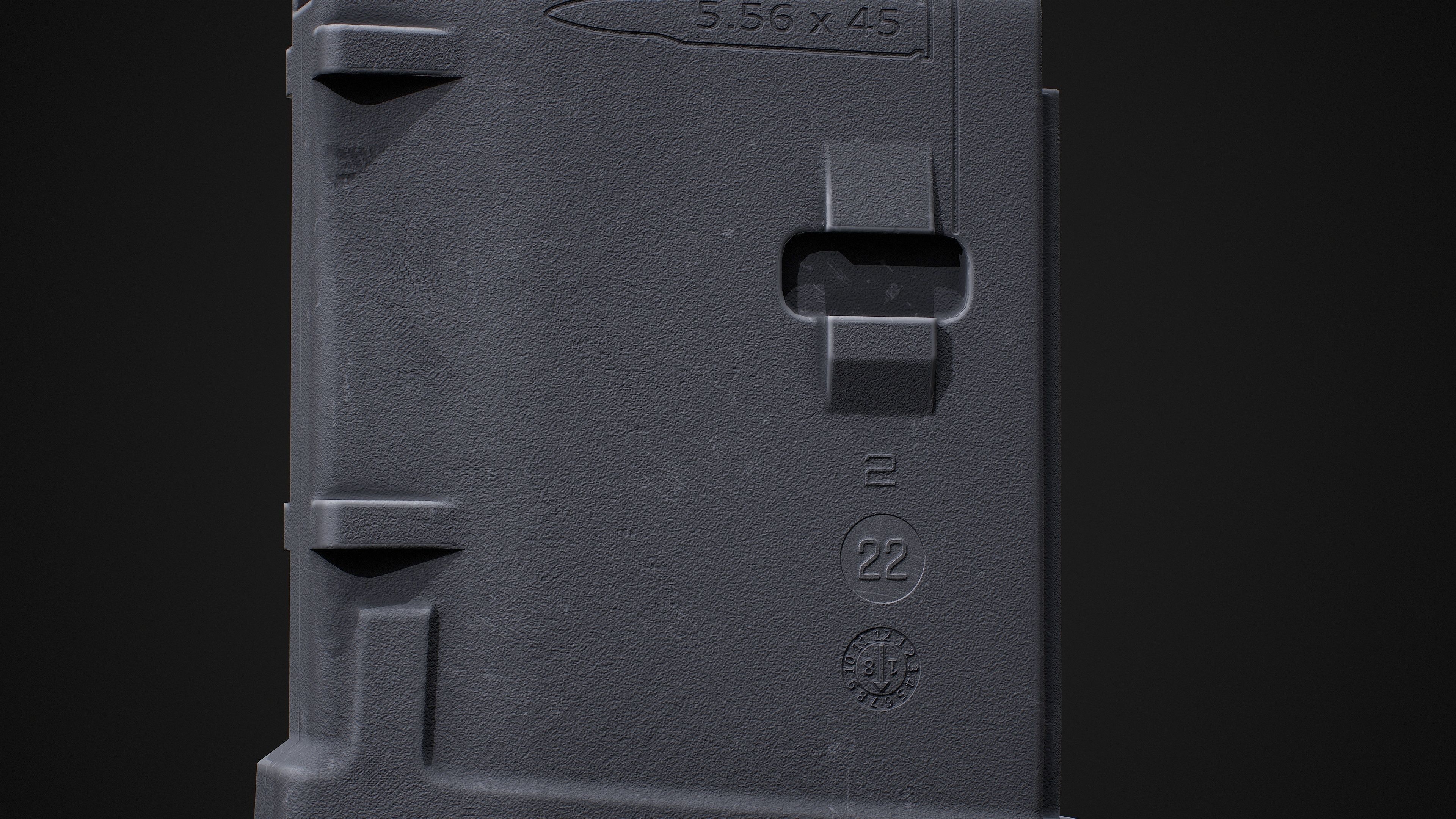 Magpul Pmag Magazine For AR-M4  Low-poly 3D model_6