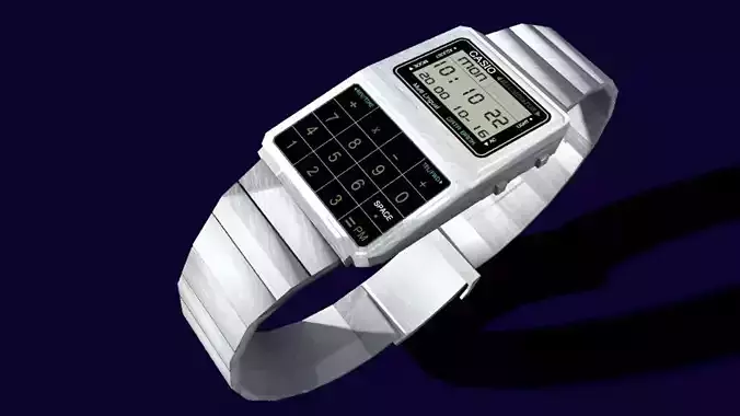 casio watch data bank all details 3d modelling