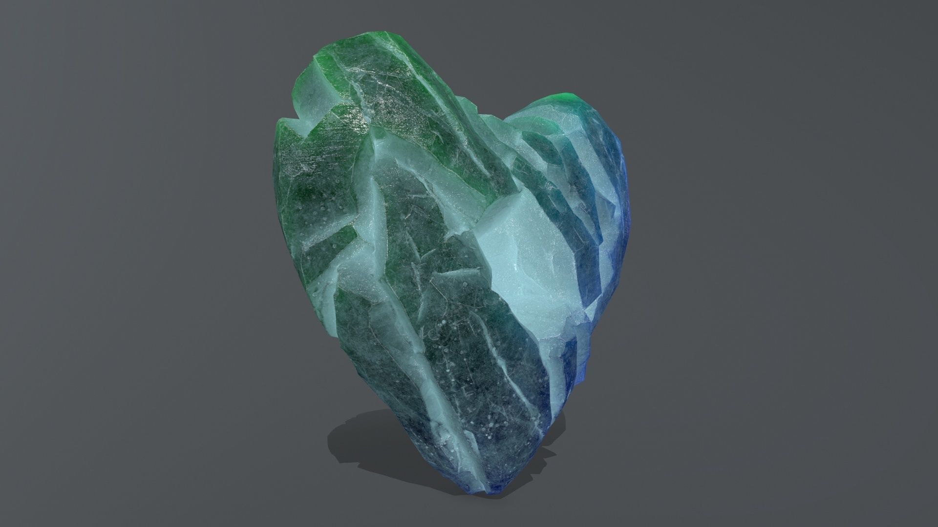 Broken Heart Low-poly 3D model_4
