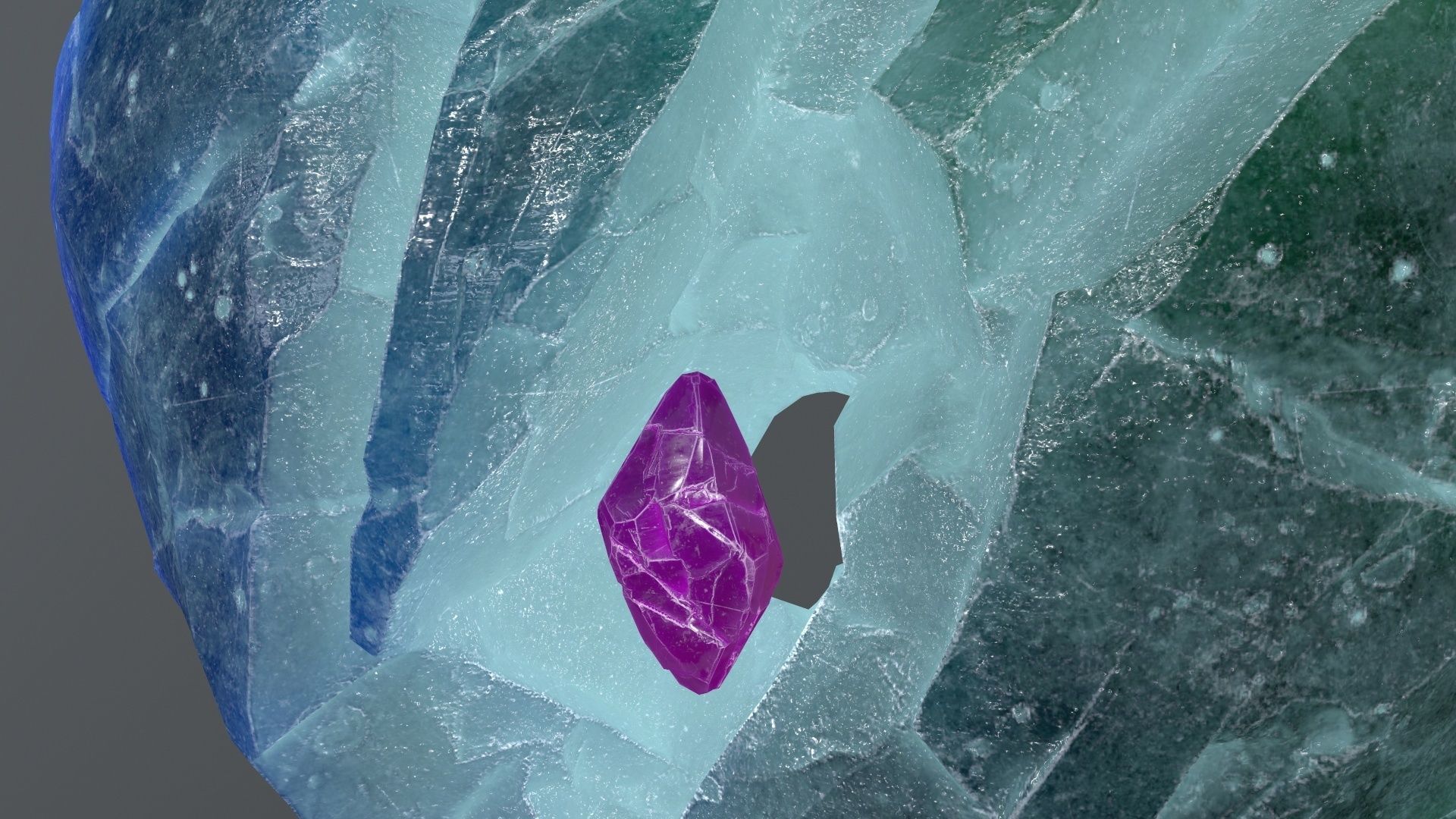 Broken Heart Low-poly 3D model_10