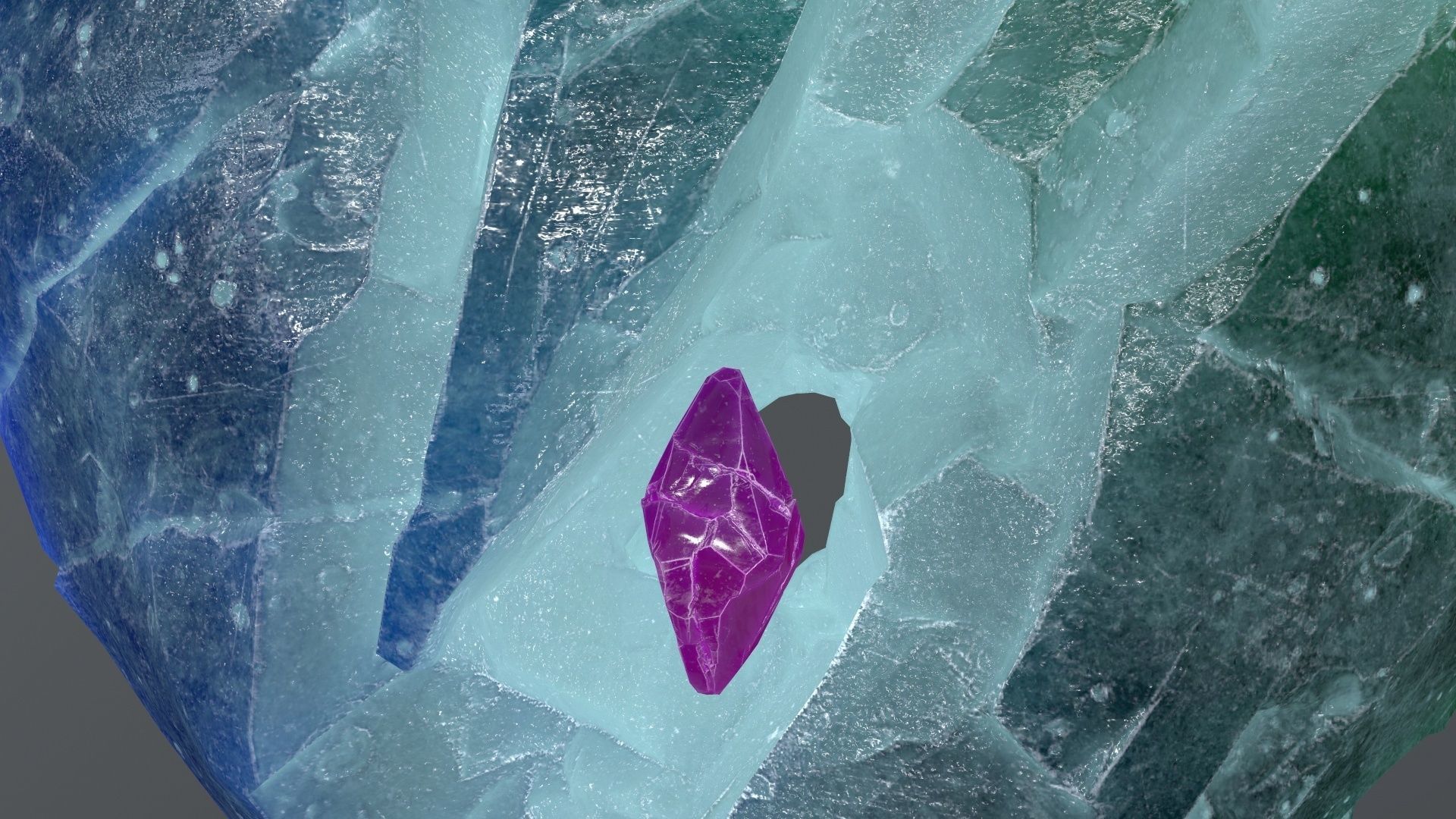 Broken Heart Low-poly 3D model_9