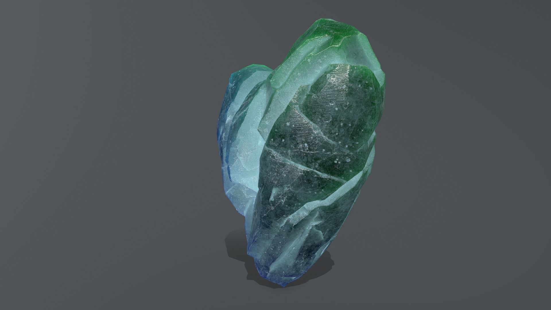 Broken Heart Low-poly 3D model_2