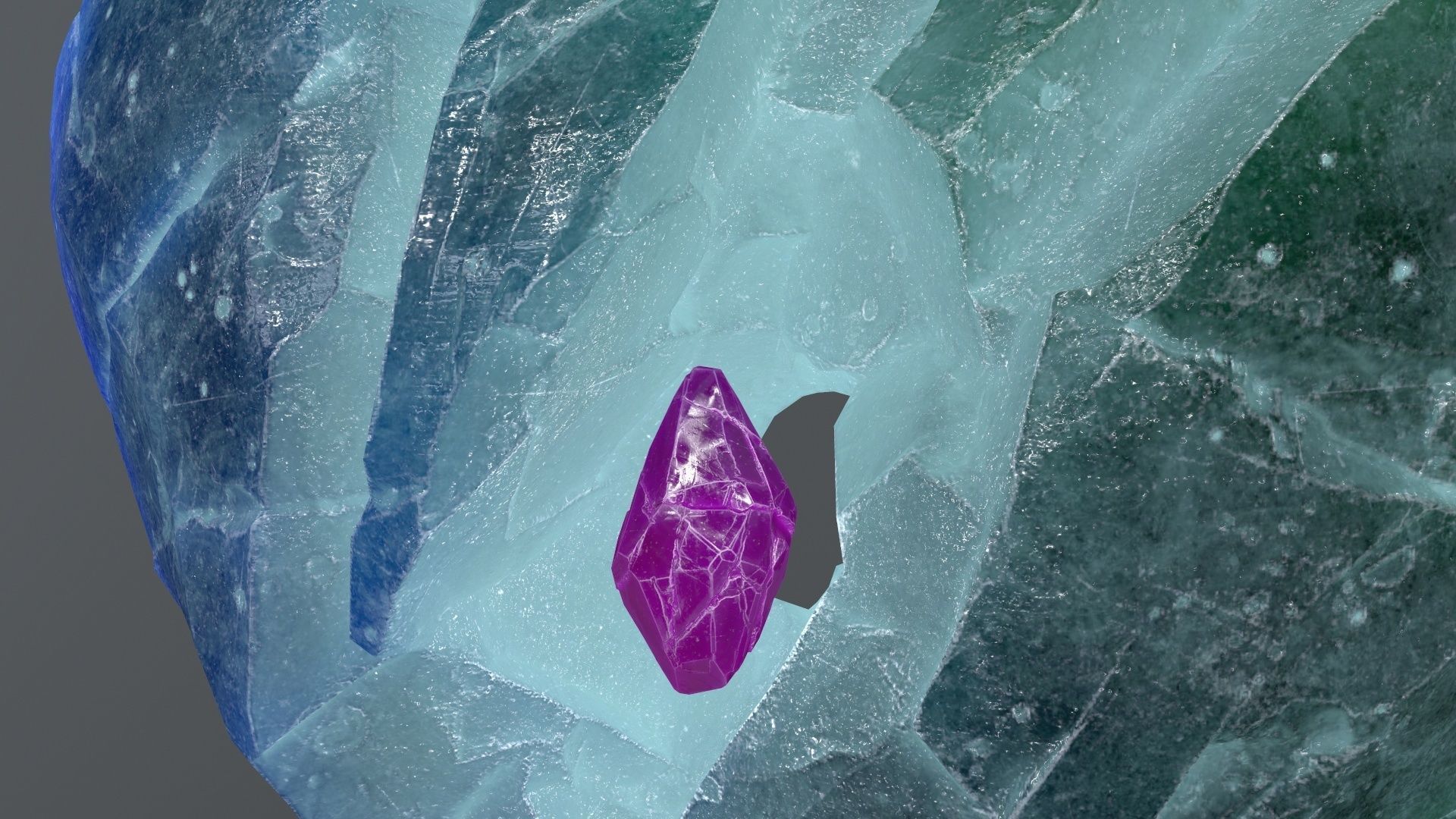 Broken Heart Low-poly 3D model_12