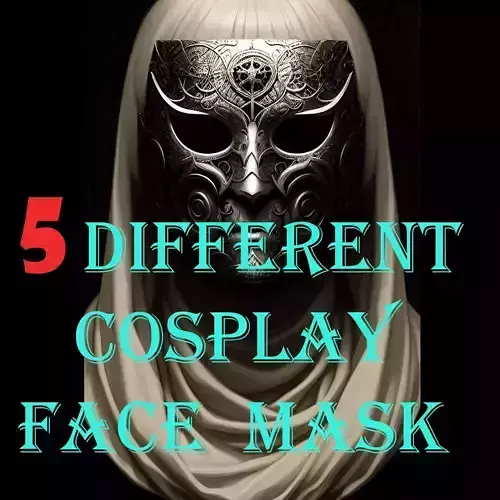 5 DIFFERENT COSPLAY PARTY FACE MASKS 3D print model