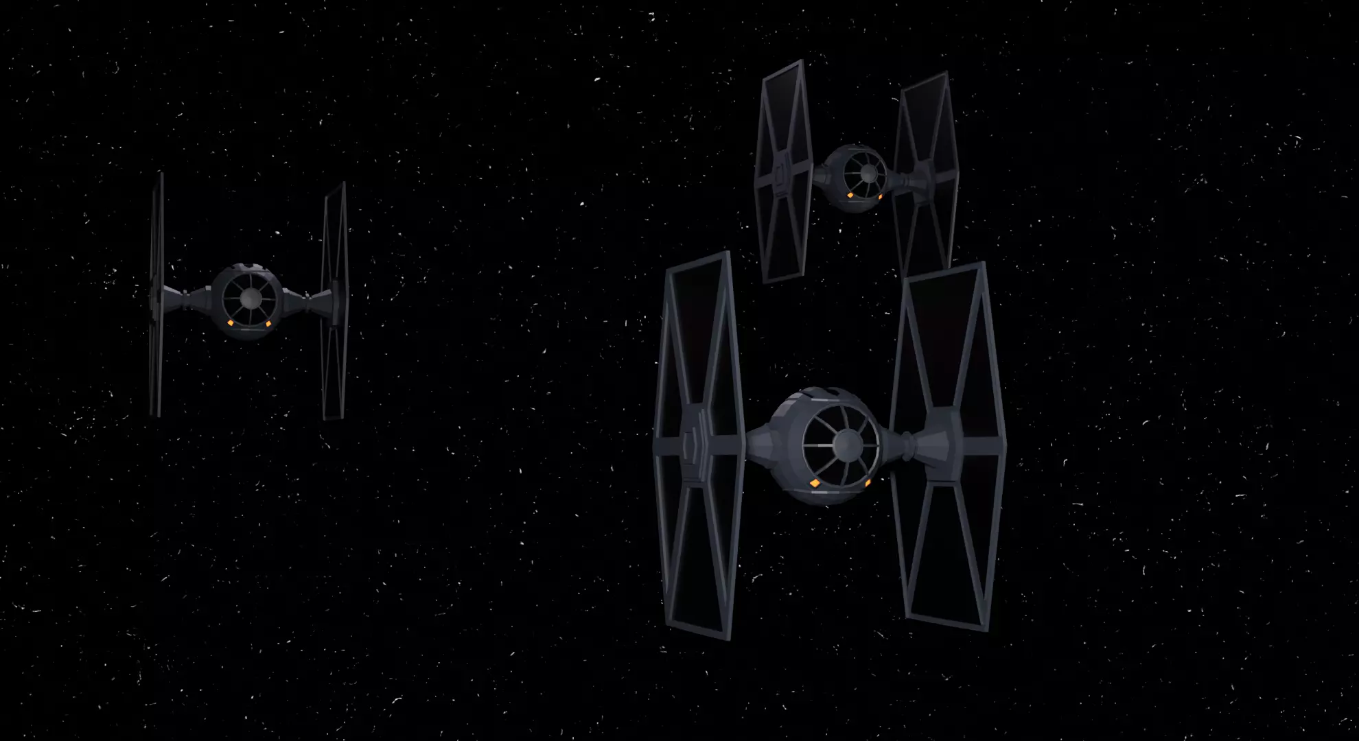 TIE Fighters Free low-poly 3D model