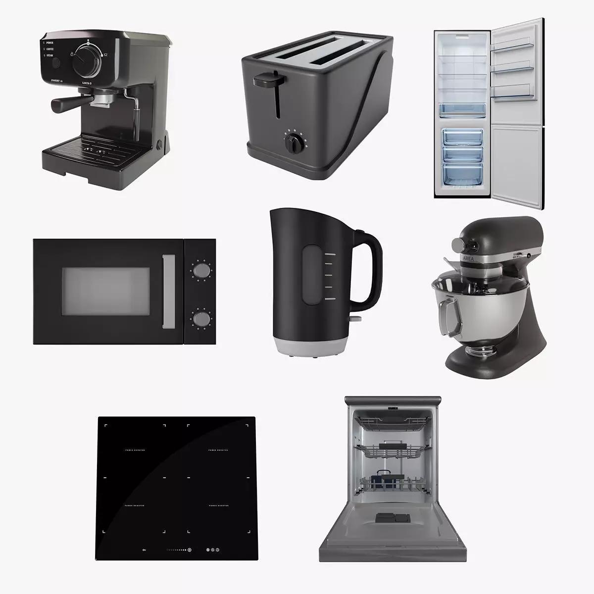 Kitchen Appliances Pack 3D model_0