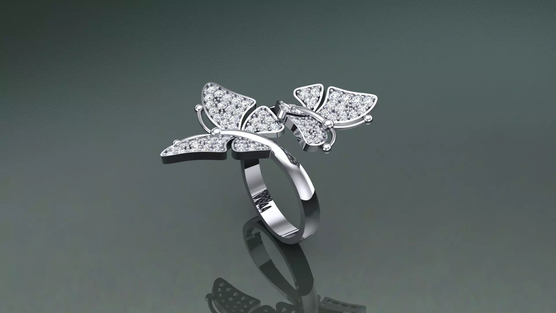 Ring Buterfly 3D print model_0