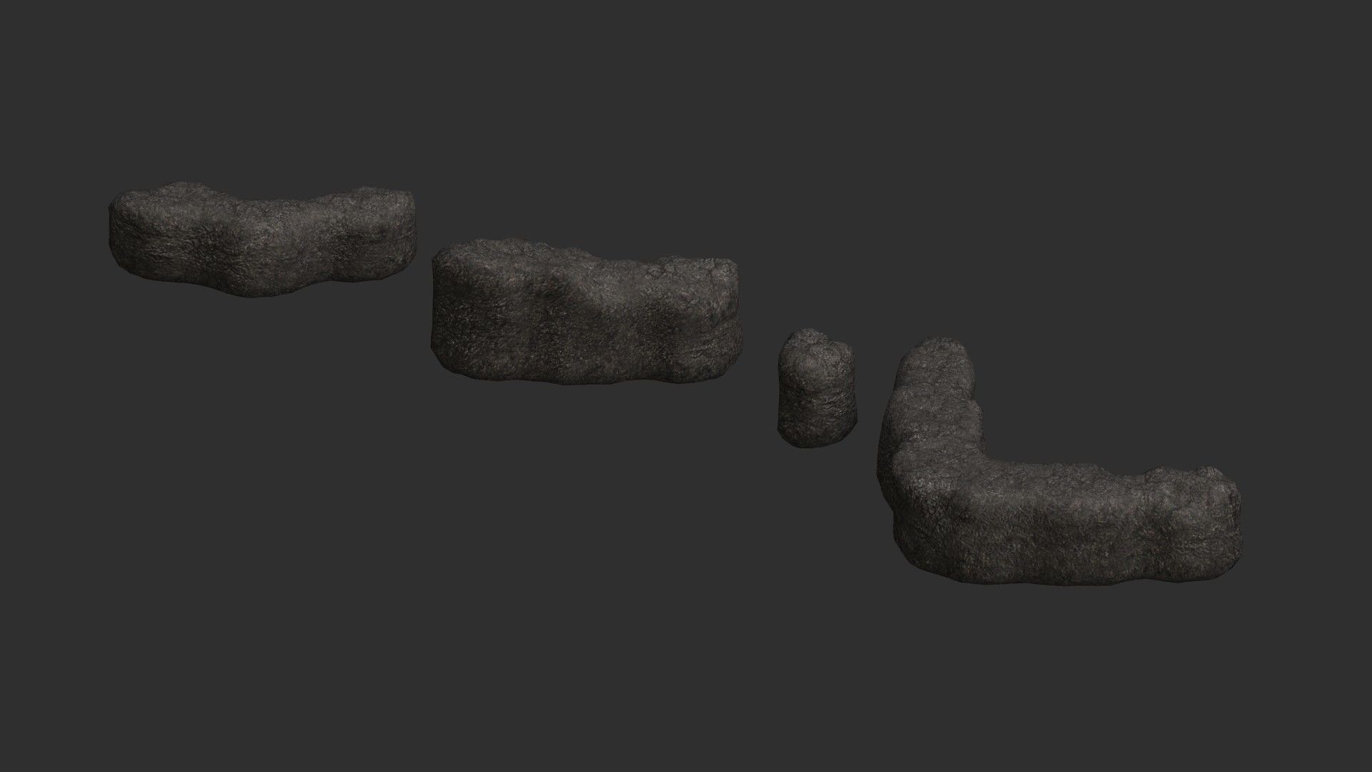 Cave Walls 4 - Base Free low-poly 3D model_6