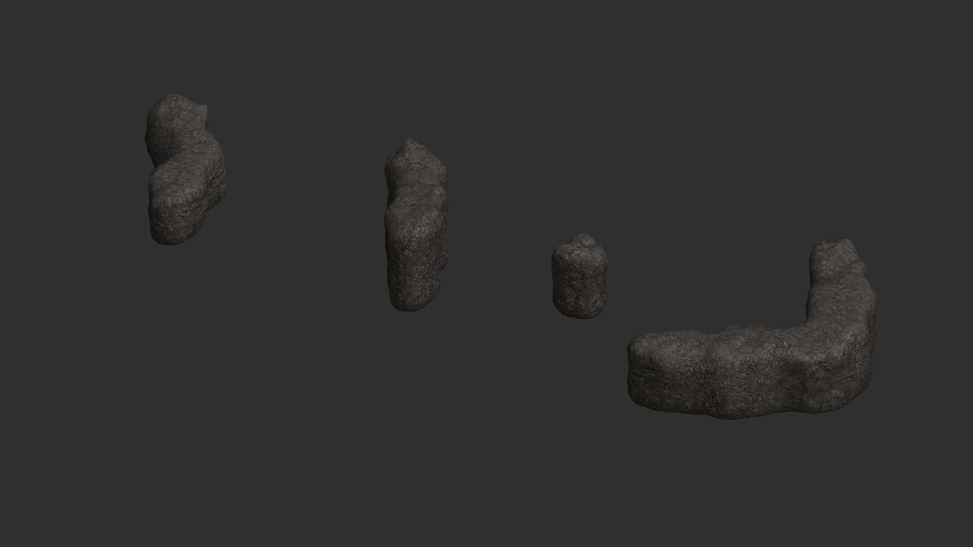 Cave Walls 4 - Base Free low-poly 3D model_7