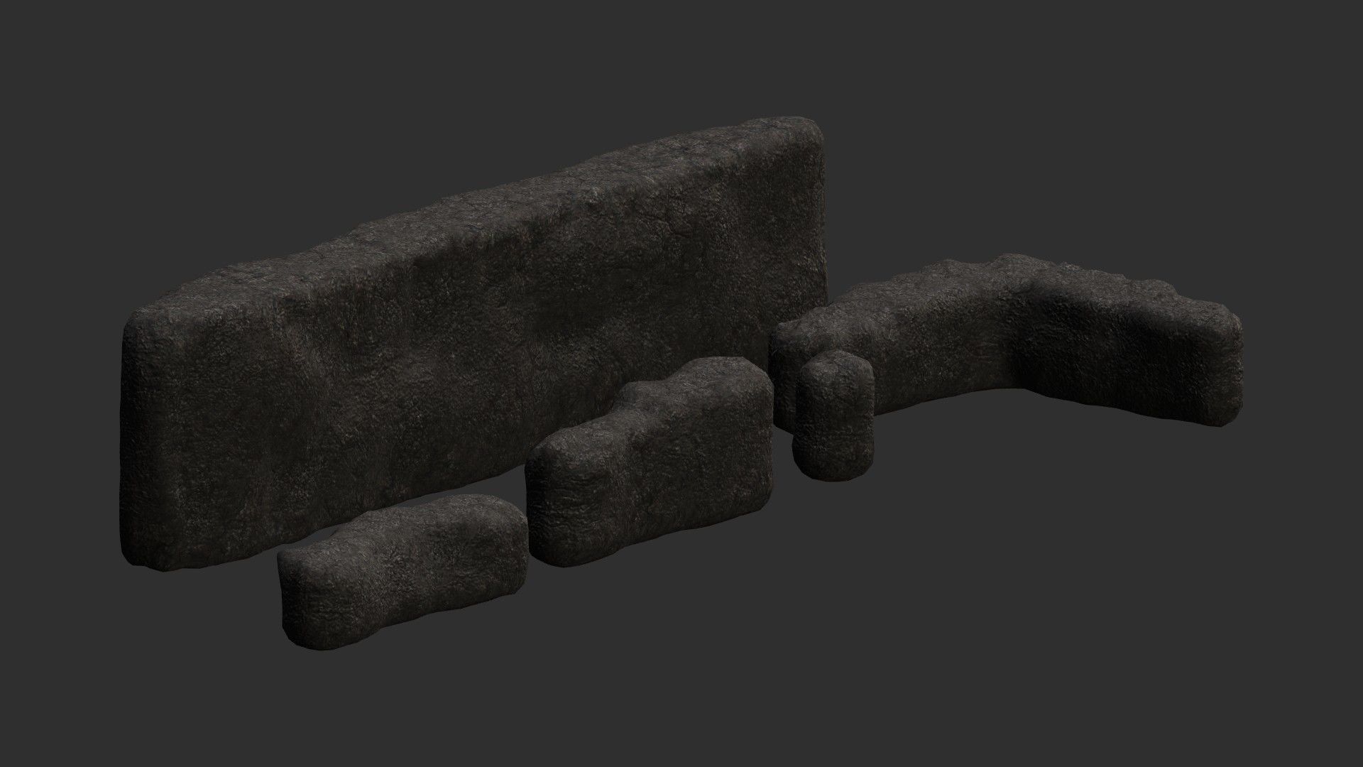 Cave Walls 4 - Base Free low-poly 3D model_8