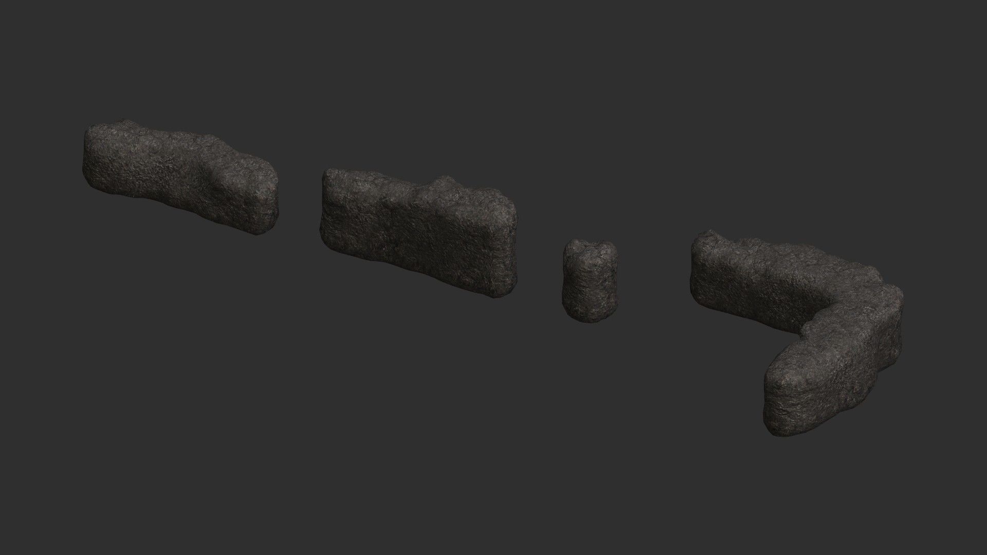 Cave Walls 4 - Base Free low-poly 3D model_4