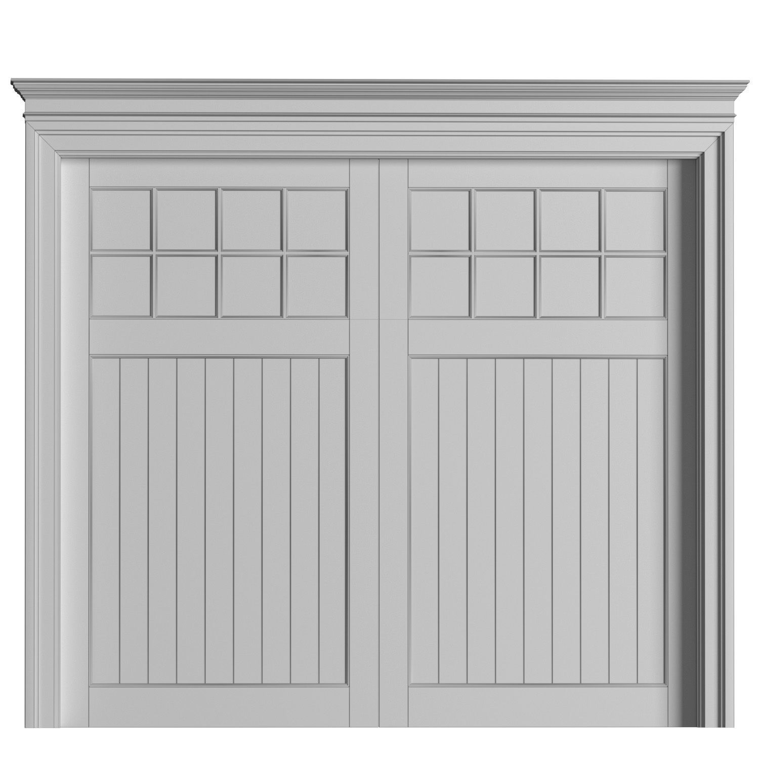 Automatic Classic Modern Garage Doors 3D model_3
