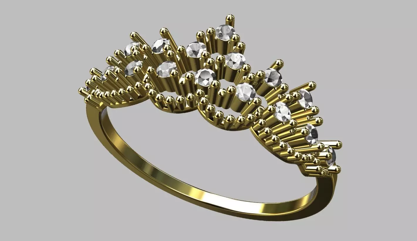 Crown Princess Ring 3D print model