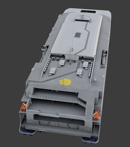High speed ferry Bornholmslinjen Express 5 3D model Low-poly 3D model 4