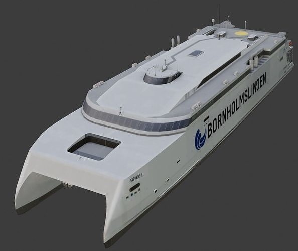 High speed ferry Bornholmslinjen Express 5 3D model Low-poly 3D model 5