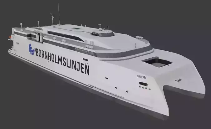 High speed ferry Bornholmslinjen Express 5 3D model Low-poly 3D model