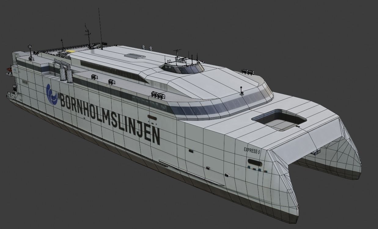 3D model High speed ferry Bornholmslinjen Express 5 3D model VR / AR