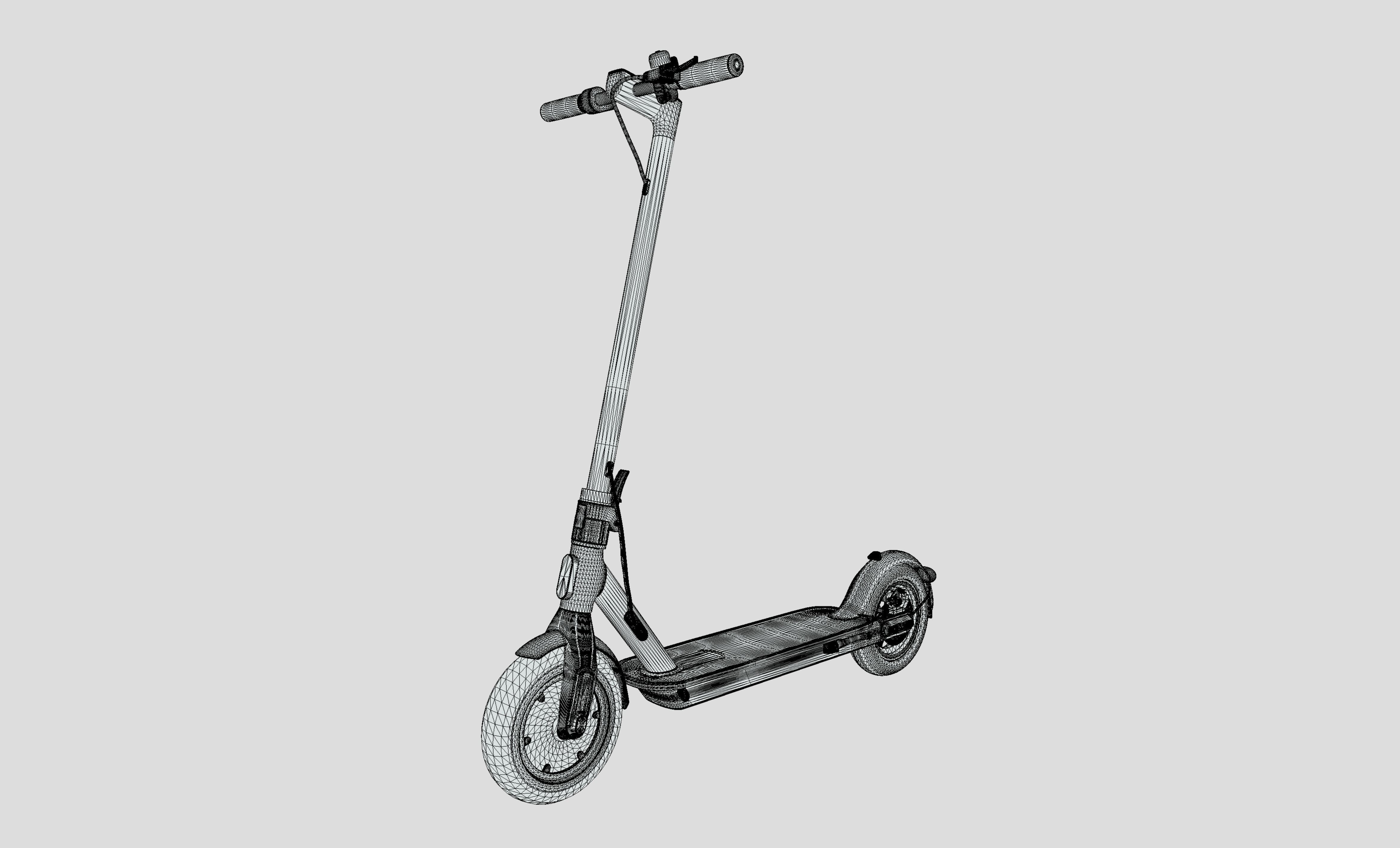 Black Scooter 3D model_7