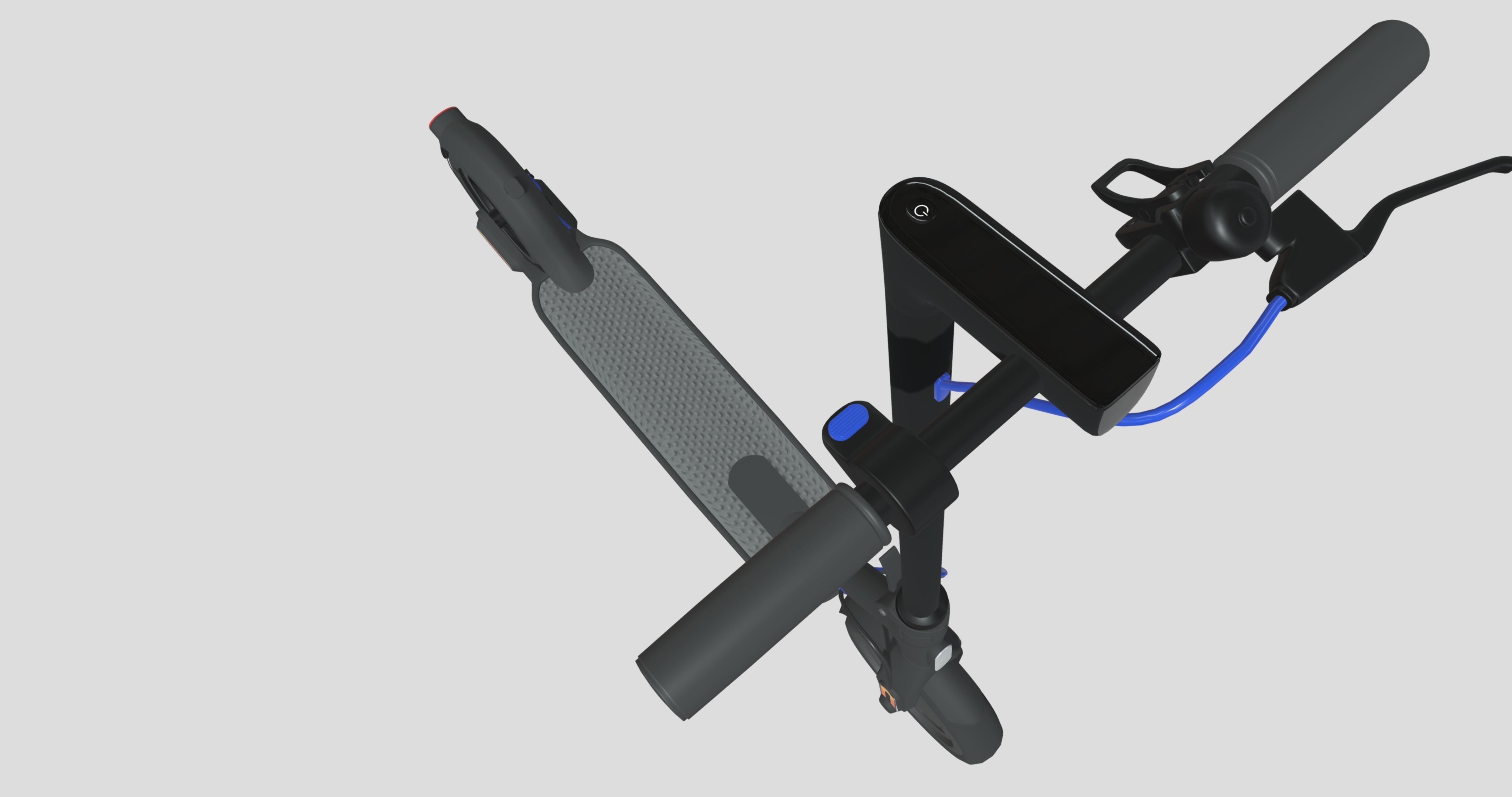 Black Scooter 3D model_4