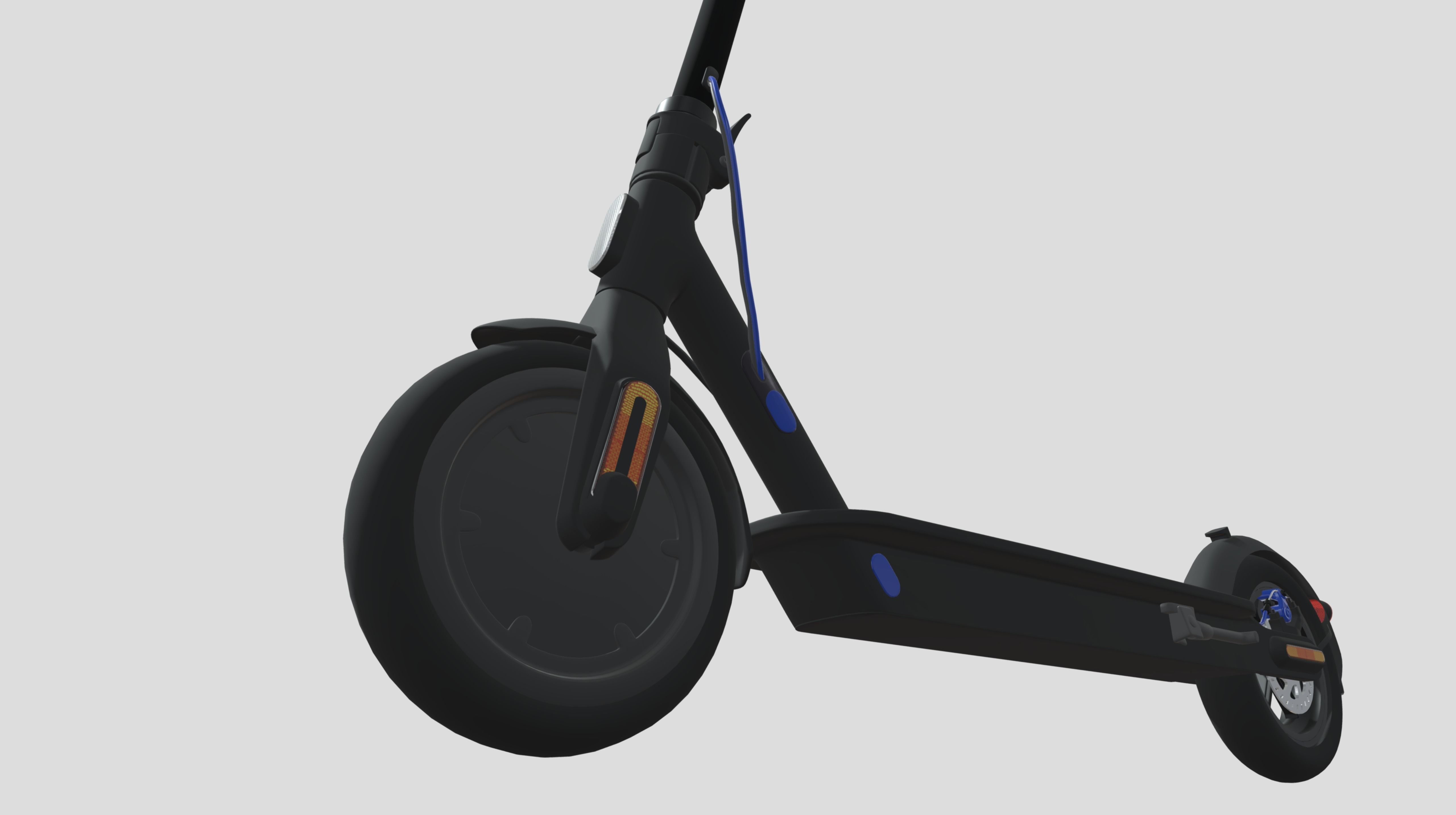Black Scooter 3D model_6