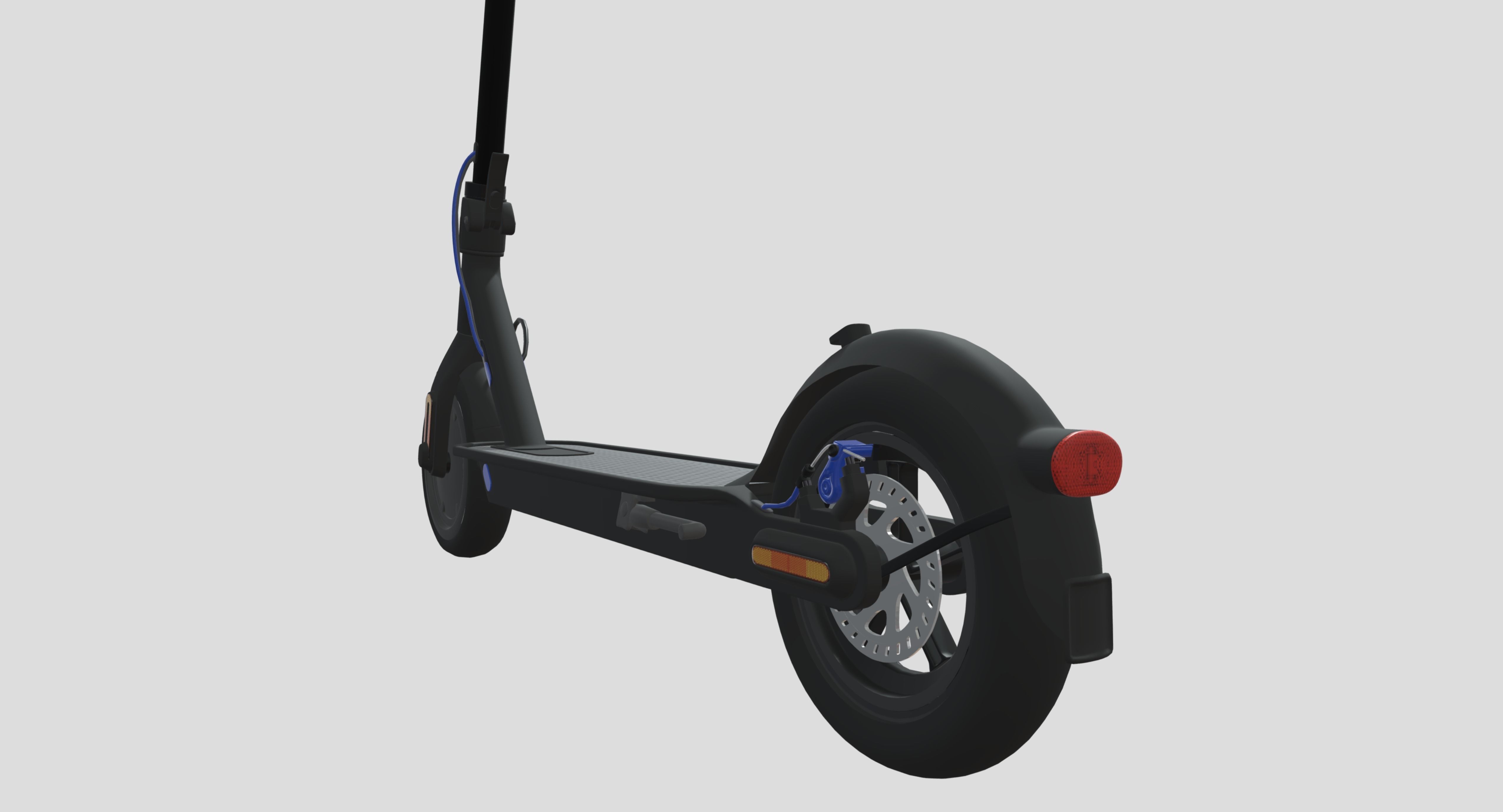 Black Scooter 3D model_5